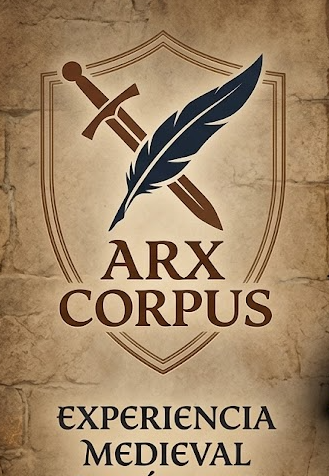 Escudo con pluma y espada símbolo de Arx Corpus